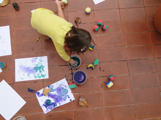 pintamos con hojas II